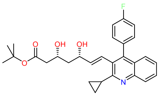 T-Butyl (3R,5S)-7-[2-cyclopropyl-4-(4-fluorophenyl)quinolin-3-yl]-3,5-isopropylidenedioxy-6-heptenoate (PB4) CAS NO.147489-06-3